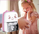 Портативный аккумуляторный карманный мини принтер с термопечатью Bluetooth Portable Mini Printer А8С Розовый - изображение 2