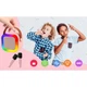 Портативная колонка с 2-мя караоке микрофонами Winso K12 Аккумуляторная с RGB подсветкой 10W Розовая - изображение 7
