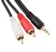 Кабель аудио стерео 3.5 мм (папа джек) 2 х RCA (тюльпана папа) 1 м 539553160 - изображение 1