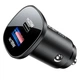Автомобильное зарядное устройство Acefast B1 mini 38W (USB-C+USB-A) dual-port metal car charger Black - изображение 1