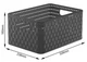 Корзина для хранения Rotho Country А5 plus 11L серый (11169) - изображение 2