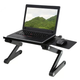 Столик для ноутбука Laptop Table T8 Охлаждающая складная подставка трансформер Черный - изображение 1