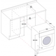 Прально-сушильна машина Whirlpool BIWDWG75148UA вбудована фронтальна, 7(5)кг, 1400, A+++, 60см, дисплей, пара, інвертор, білий - зображення 8