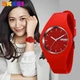 Женские наручные классические часы Skmei 9068 Rubber (Красный) - изображение 6