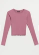 Жіночий трикотажний топ House Brand (56638) XS Рожевий - изображение 4