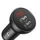 Автомобильное зарядное устройство BASEUS Digital Display Dual USB (2USB, 4.8A, 24W). Grey - изображение 1