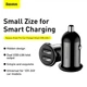 Автомобильное зарядное устройство BASEUS Grain Pro Car Charger (2USB, 4.8A). Black - изображение 9