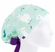 Медицинская шапочка женская HeadwearUniverse универсальная принт Ламы на мяте - изображение 1