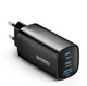 Зарядний пристрій ASOMETECH AST3P GaN на 2 USB-C + 1 USB-A, чорний (78504804) - зображення 1