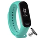 Силиконовый ремешок MRK для фитнес браслета Xiaomi Mi Band 4/3 Бирюзовый с металлической кнопкой (mrk21042041) - изображение 1