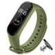 Силиконовый ремешок MRK для фитнес браслета Xiaomi Mi Band 4/3 Хаки с металлической кнопкой (mrk21042052) - изображение 1