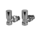 Комплект радіаторних кутових кранів 1/2" KARRO хром верхні KR32001 - зображення 3