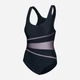 Купальник слитный женский Aqua Speed Stella Lady 299-15 L Черный/Серый (5908217686626) - изображение 3