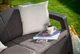Садовий диван для тераси,меблі Keter Corfu II Love Seat 258973 графіт - зображення 3