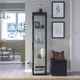 Шафа зі скляними дверцятами IKEA BLÅLIDEN, чорний, 35х32х151 см, 005.205.19 - изображение 2