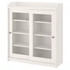 Шафа зі скляними дверцятами IKEA HAUGA ХАУГА, білий, 105х116 см, 304.150.55 - зображення 1