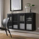 Шафа IKEA ІВАР, Двері, чорна сітка, 160x30x83 см, 995.081.08 - зображення 3