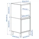 Комбинация шкафов с ножками IKEA ЭКЕТ, белый, под беленый дуб, 35x35x80 см, 192.864.13 - изображение 6