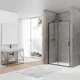 Душові двері DEVIT Art FEN3640B 140х190 см чорні матові - зображення 2