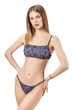 Комплект женский кружевной топ и стринги Felisiya Lingerie Черный с сиреневым 2002+221-079x170/774 M - изображение 1