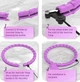 Комплект хулахуп з вантажем для схуднення Hoola Hoop Massager Фіолетовий та пояс для схуднення Vulkan Вулкан Extra Long (VS7149TOP2) - зображення 5
