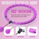 Комплект хулахуп з вантажем для схуднення Hoola Hoop Massager Фіолетовий та пояс для схуднення Vulkan Вулкан Extra Long (VS7149TOP2) - зображення 7