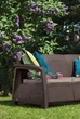 Диван для саду і тераси Keter Corfu Love Seat Max коричневий 258947 - зображення 5