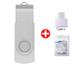 Флешка USB 2.0 OTG 64 ГБ (64 GB USB Flash Drive) металева скоба + Type-C White - зображення 1