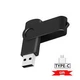 Флешка USB 2.0 OTG 64 ГБ (64 GB USB Flash Drive) металева скоба + Type-C White - зображення 2