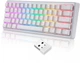 Клавіатура Wireless Motospeed SK66 Gateron Red Hot Swap White (mtsk66wmr) - зображення 2