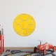 Дзеркальна наліпка на стіну у вигляді футбольного м'яча "Champion" — акрилова панель для декору, самоклейна 1 шт., 30 см., золото (010046) - зображення 1