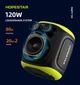 Портативная аккумуляторная беспроводная Bluetooth колонка 2 микрофона караоке акустическая система 120Вт с LED светомузыкой Hopestar Party 130 бежевый - изображение 2