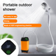 Мощный Аккумуляторный переносной душ SUNROZ Camping Shower YT70W New Generation для дачи и кемпинга с дисплеем и модернизированной батареей 7800mAh Оранжевый (SUN4017_3) - изображение 2