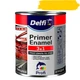 Грунт-эмаль по ржавчине 3в1 Delfi желтая 0.9кг - изображение 1
