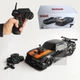 Машинка для дрифта на радиоуправлении Dodge Challenger 4wd на пульте управления Додж Челленджер Дрифт 28 см со светом и паром плавный ход - изображение 1