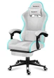 Геймерское Кресло с RGB Подсветкой Компьютерное Игровое Huzaro Force 4.7 RGB White с Подставкой для Ног Белое до 140 кг Польша - изображение 10