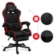 Геймерское Кресло с RGB Подсветкой Тканевое Компьютерное Игровое Huzaro Force 4.7 RGB Black&nbsp;с Подставкой для Ног Черное до 140 кг Польша - изображение 3