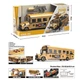 Інтерактивний конструктор Автобус A-Toys YW 9099 C зі звуковими ефектами, підсвічуванням салону, конструктором, інерцією, викруткою, рухомими деталями, Жовтий Пластик - зображення 2