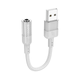 Внешняя звуковая карта HOCO Spirit transparent external Sound Card USB to 3.5mm (0.15M, USB, DAC). White - изображение 2