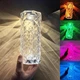 Настольная LED лампа Кристалл Роза хрустальная Crystal Rose, ночник на аккумуляторе с сенсорным управлением - изображение 4