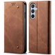 Чехол-книжка с кармашками UniCase Jeans Wallet для Samsung Galaxy A55 (A556) - Coffee - изображение 1