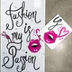 Кухонний рушник рогожка з принтом Fashion is my passion GM Textile 35х61см 180г/м2 (Біло-рожевий) - зображення 6