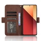 Чехол-книжка с кармашками Deexe Wallet Stand для Xiaomi Redmi Note 13 Pro 4G / Note 14S / Poco M6 Pro - Brown - изображение 3