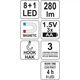 Фонарь LED на батарейки 3X AA, 8+1 диод, крюк+магнит, 3 режима света (YT-08513) - изображение 6