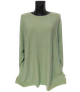 Тонкий джемпер с люрексом Kiss me 8029 2XL-3XL зеленый - изображение 1