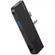 Хаб переходник разветвитель Baseus CAHUB-FG01 adapter Type-C or Audio to 1хUSB 3.0 1хRJ45 1х Type-C 1xAudio для ноутбука компьютера Черный - изображение 3
