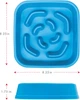 Миска Dexas Slow Maze Feeder силиконовая квадратная для медленного кормления 0.96 л Голубая (PW3042194) - изображение 3
