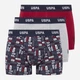 Набор трусов-боксеров мужских US Polo Assn 80509 XXL 3 шт Серый меланж/Бордовый/Принтованный (8680557421460) - изображение 1