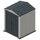 Сарай пластиковий YardMate 171x171x210 см темно-сірий - зображення 4