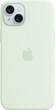 Панель Apple MagSafe Silicone Case для Apple iPhone 15 Plus Soft Mint (MWNG3ZM/A) - изображение 1